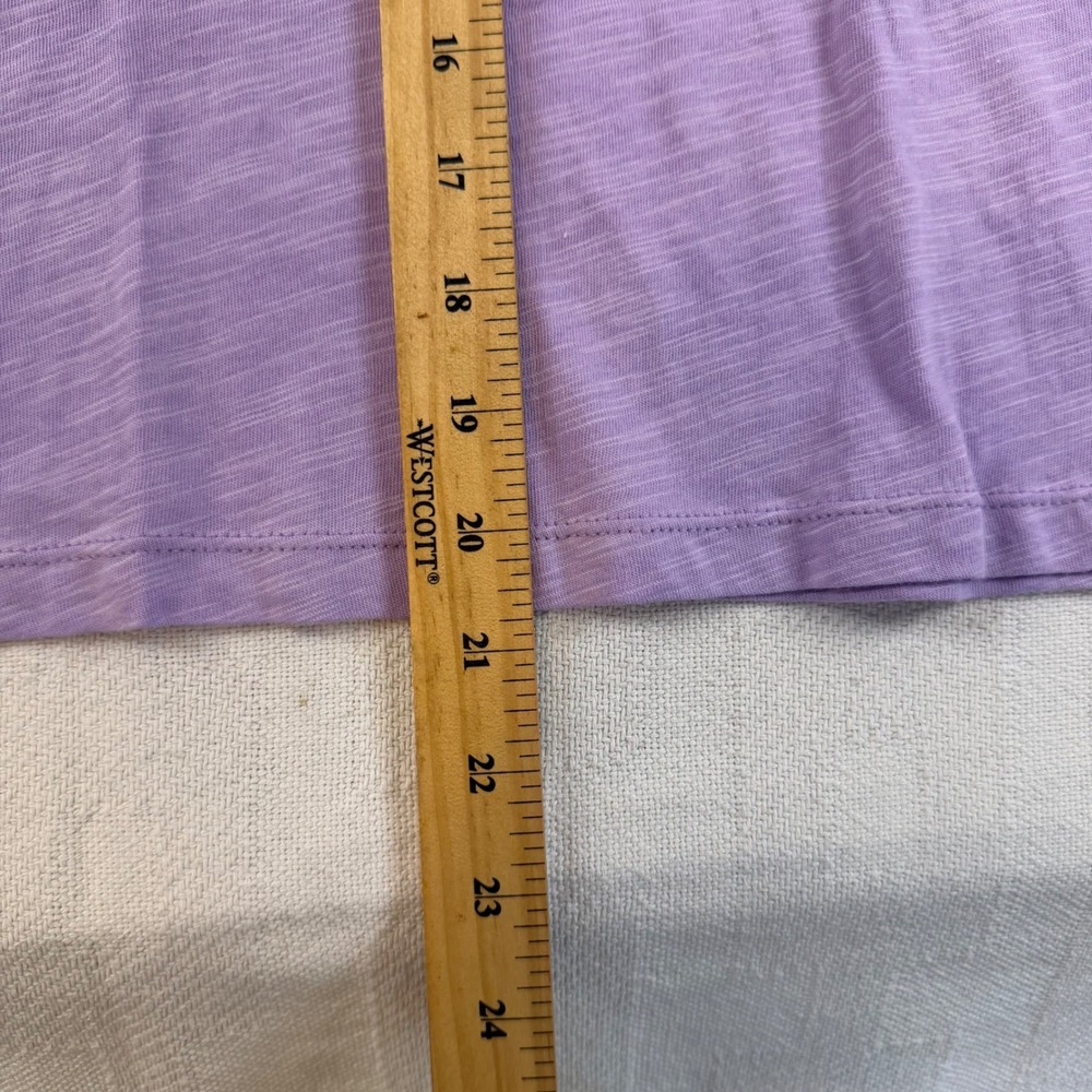 Felina Womens V-Neck Short Sleeve Slub Knit Tee Purple Lavender Size M NEW - Picture 4 of 8